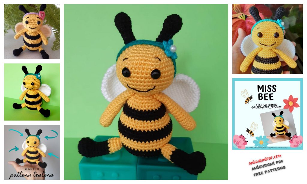 Miss Bee Amigurumi Free PDF Pattern