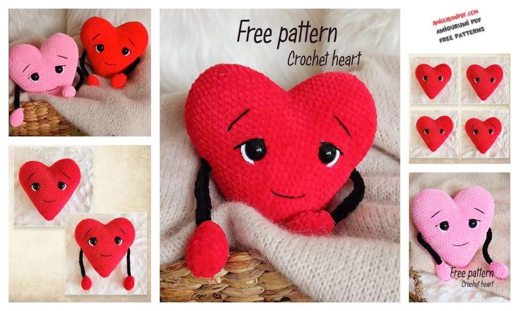 Adorable Heart Amigurumi Free PDF Pattern