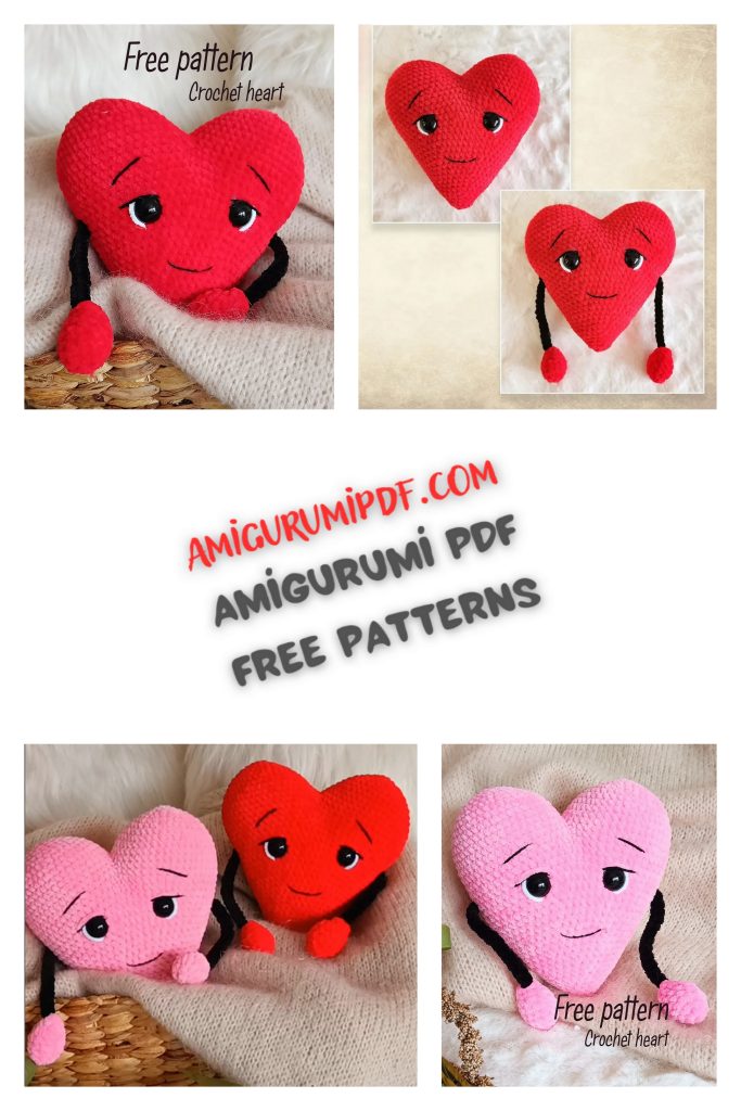 Adorable Heart Amigurumi Free PDF Pattern