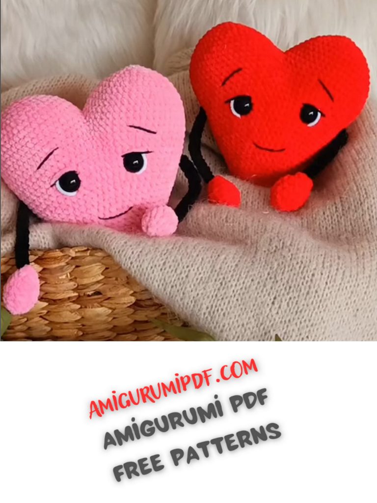 Adorable Heart Amigurumi Free PDF Pattern