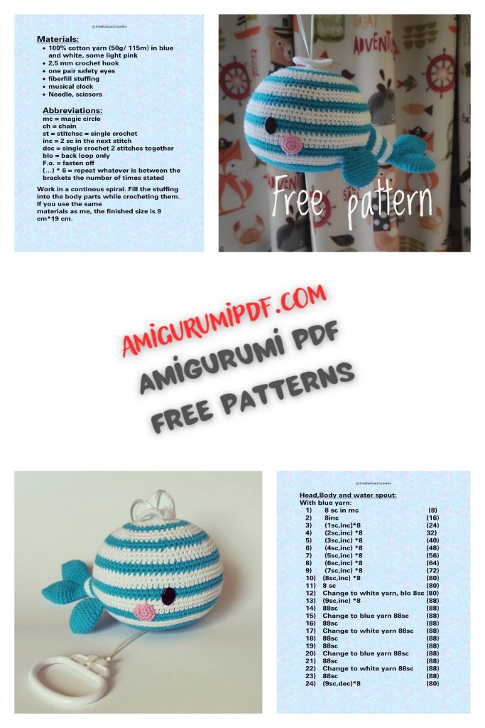 Whale Amigurumi Free PDF Pattern