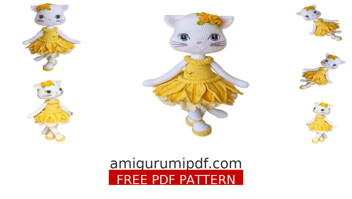 Ballerina Cat Amigurumi Free Pattern – Crochet Tutorial
