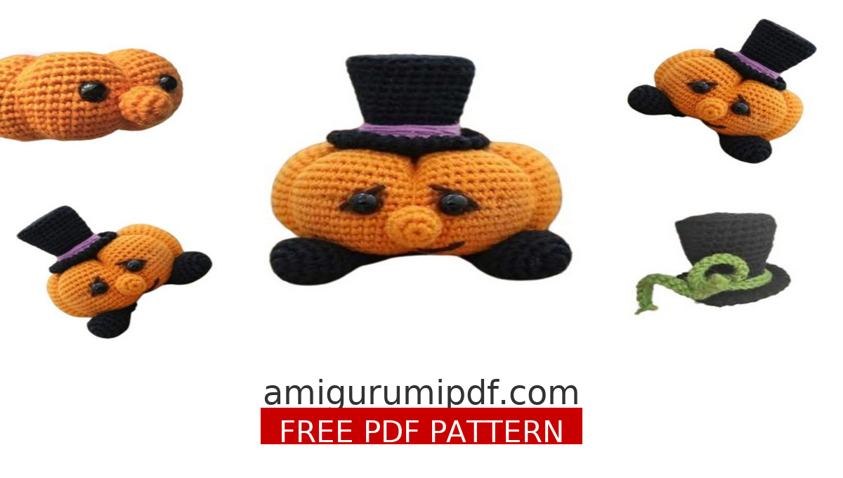 Beginner Friendly Pumpkin in a Hat Amigurumi Crochet Pattern PDF
