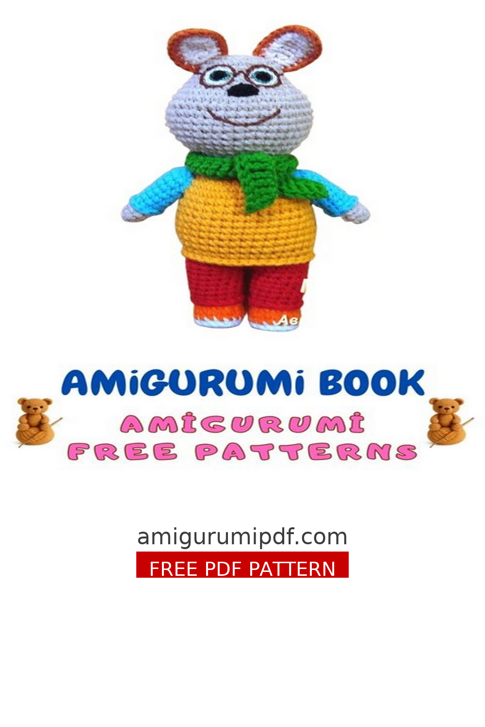 Cute Bear Amigurumi Free Crochet Pattern – Tutorial for Beginners free amigurumi pattern