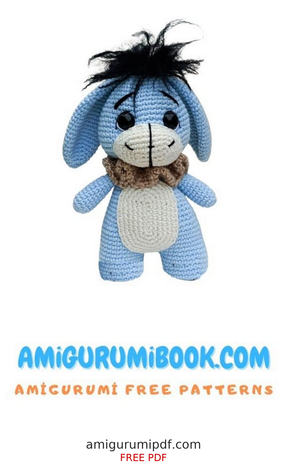 Free Little Amigurumi Donkey Eeyore Amigurumi PDF Pattern free amigurumi pattern