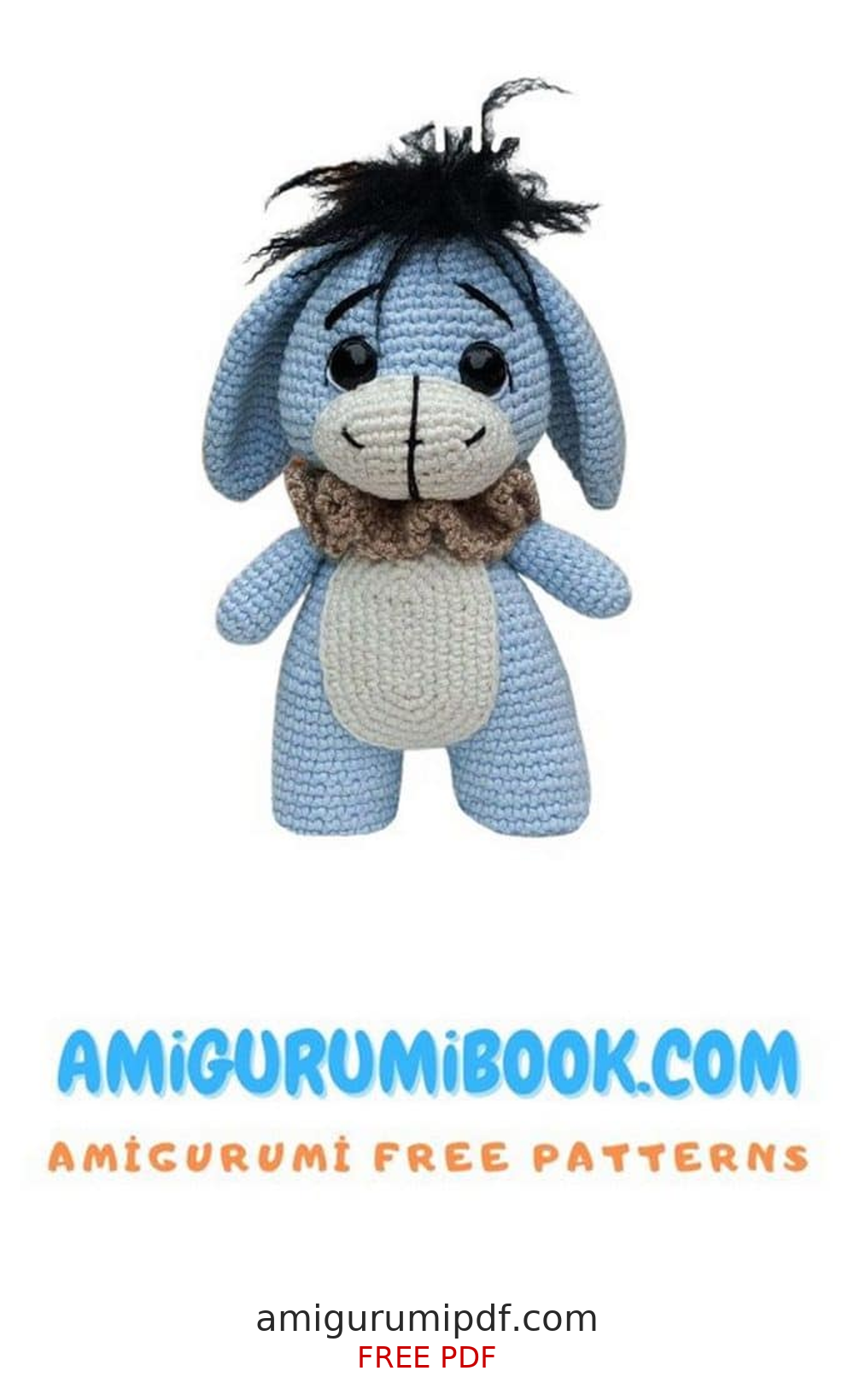 Free Little Amigurumi Donkey Eeyore Amigurumi PDF Pattern free amigurumi pattern