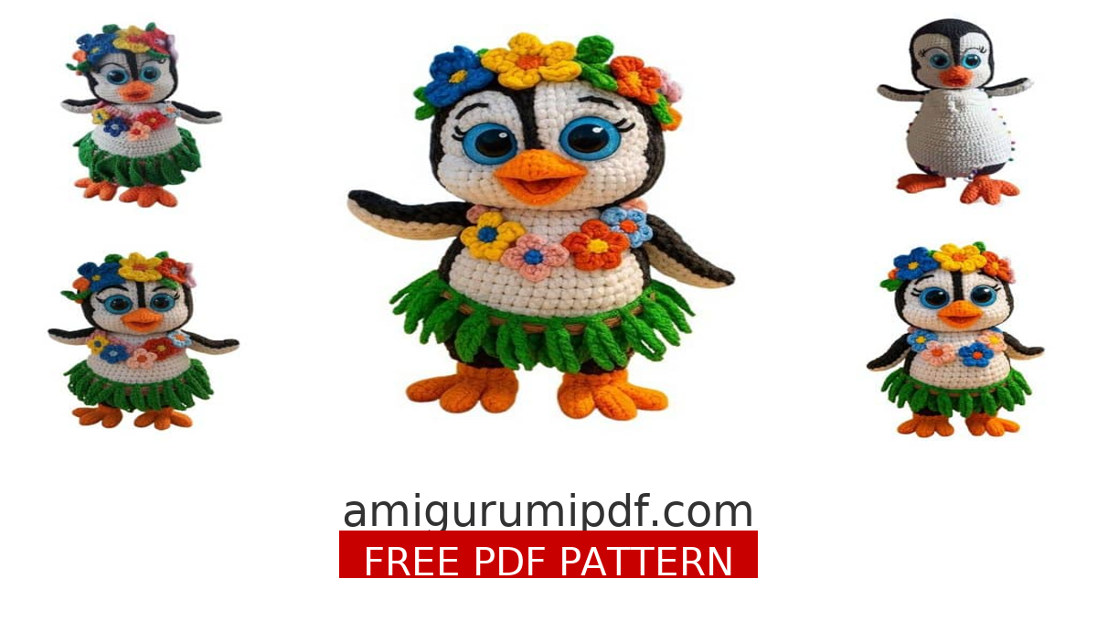 Hawaiian Penguin Amigurumi Free Pattern