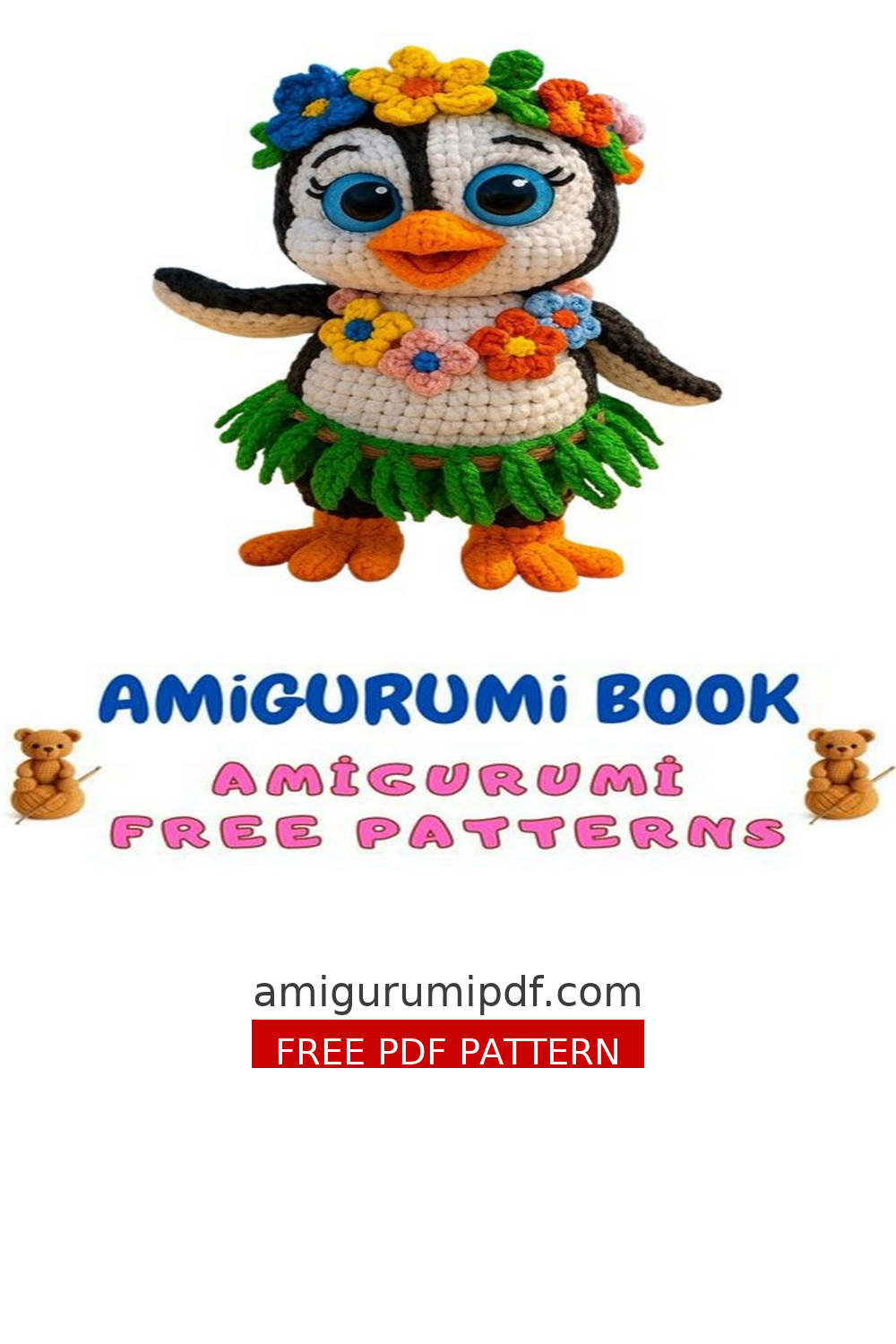 Hawaiian Penguin Amigurumi Free Pattern free amigurumi pattern