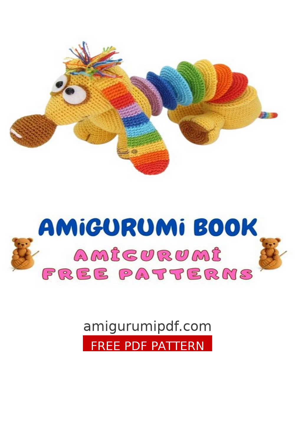 Rainbow Dachshund Amigurumi Free Pattern – Crochect Tutorial free amigurumi pattern