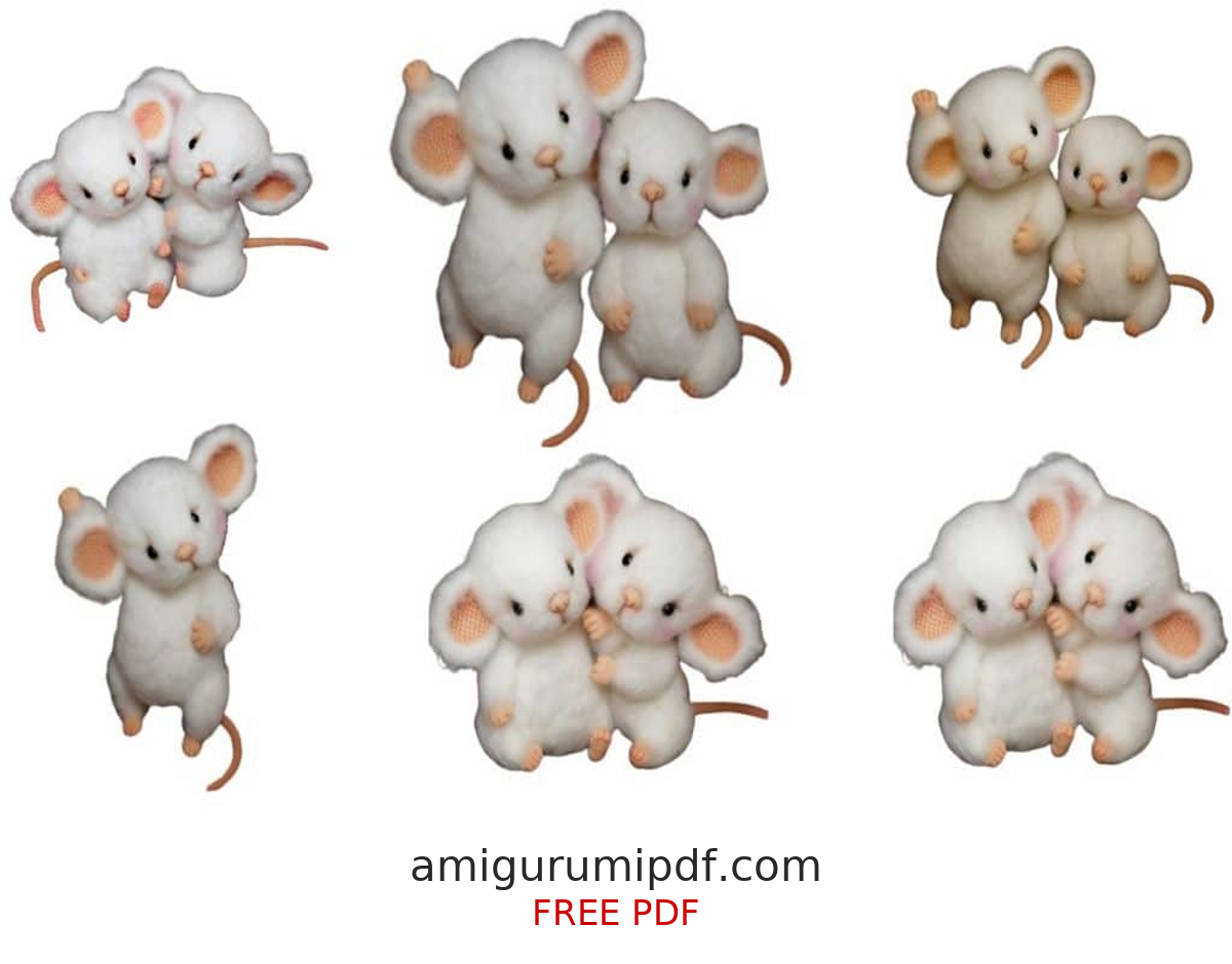White Mouse Amigurumi Amigurumi Pattern (Free PDF)